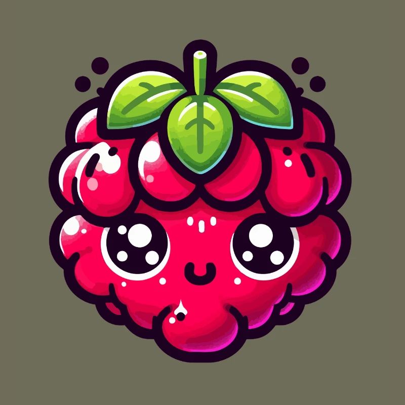 Raspberry Kawaii Illustration