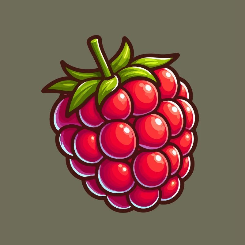 Raspberry cartoon sparkle