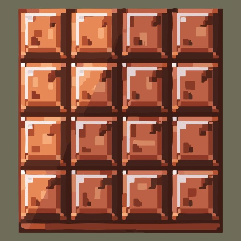 Pixel Chocolate Square Pattern