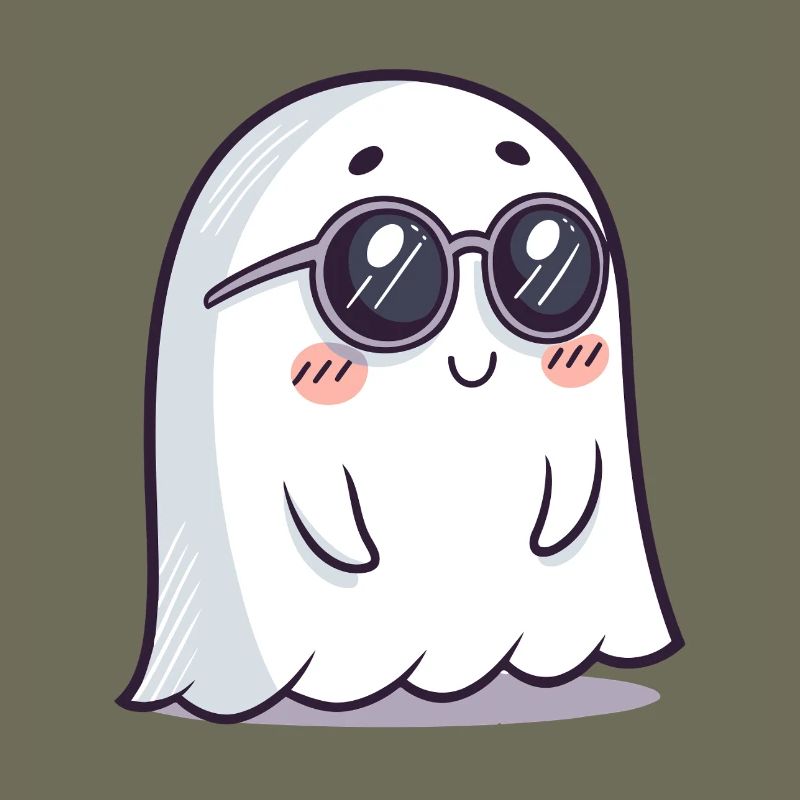 Ghost Chic Black Cartoon Glasses