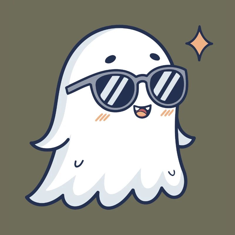 Chic ghost with glasses