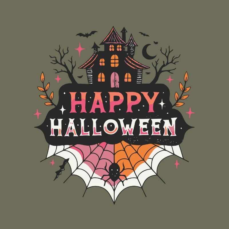 Halloween Haunted House & Spider