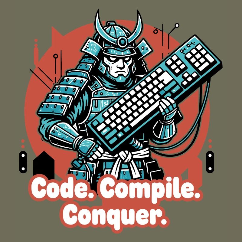 Codekampf Samurai mit Tastatur