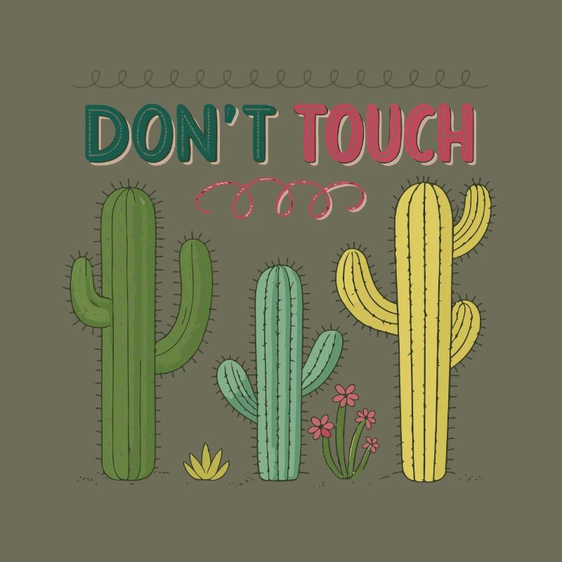 Do not touch colorful cactus