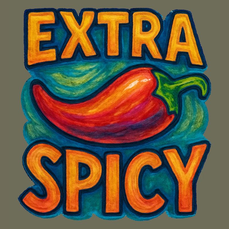 Extra scharfe Chili-Pop-Kunst