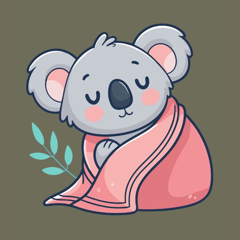 Koala mit rosa Karomuster