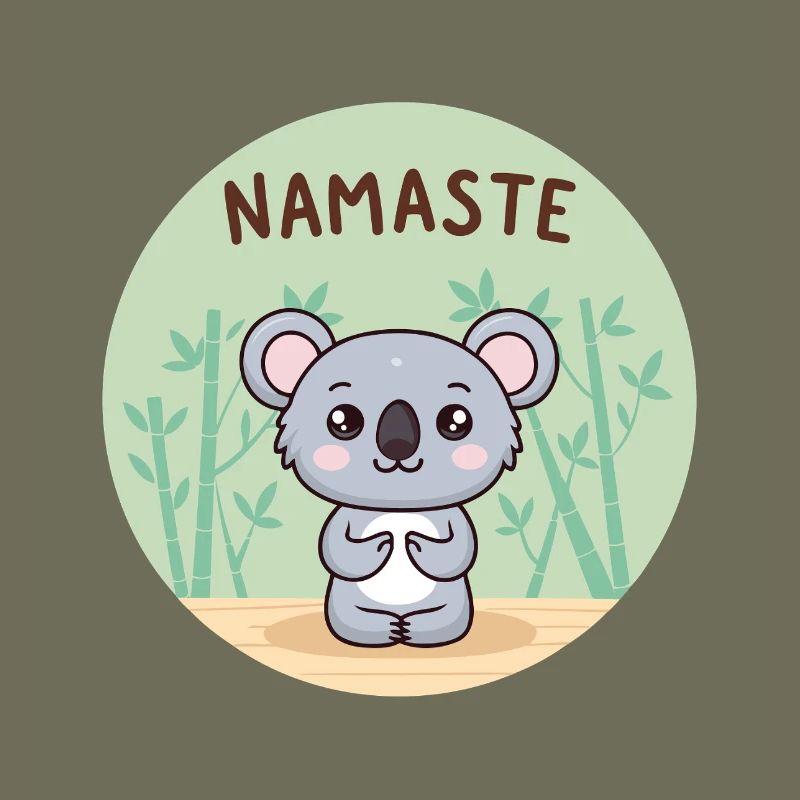 Koala Namaste Zen Circle