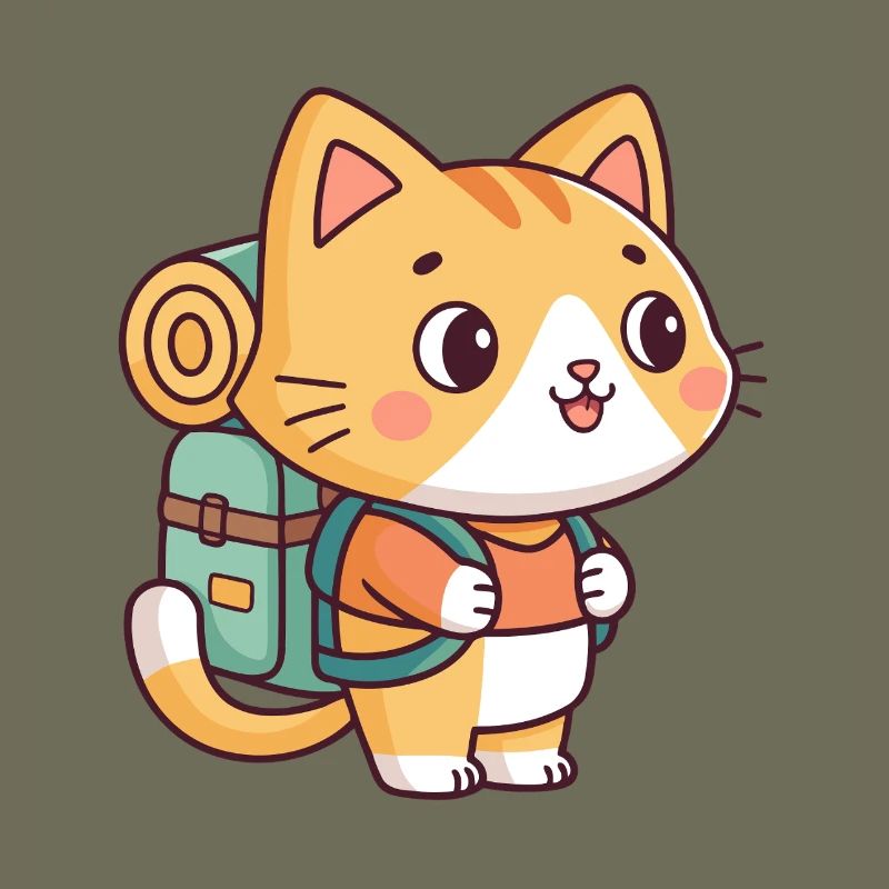 Kawaii Hiker-Kätzchen