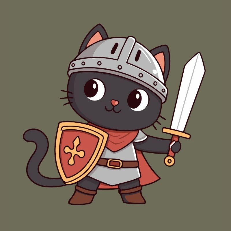 Schwarzer Katzenritter