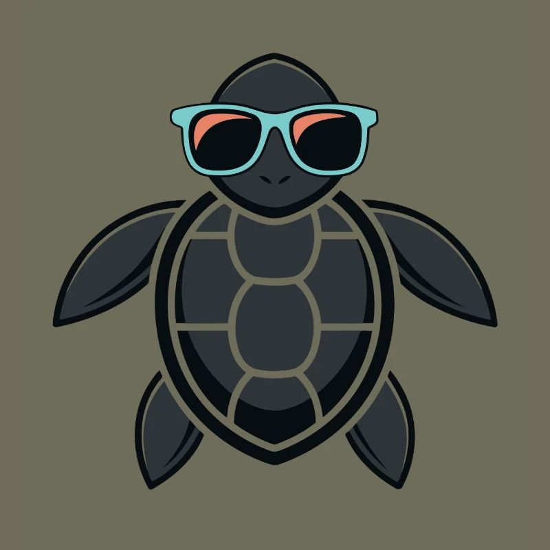 Solar turtle with glasses