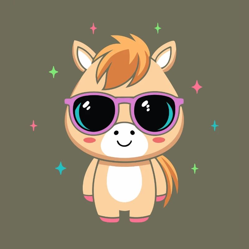 Pony-chic lila Brille
