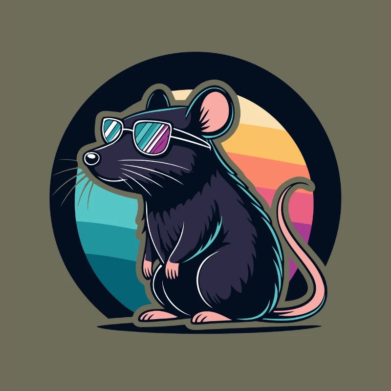 Retro Rainbow Bedtime Chic Mouse