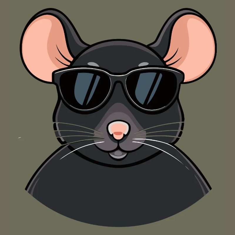 Mouse chic black glasses