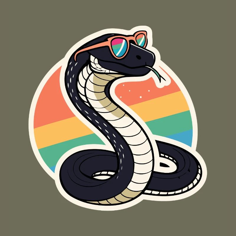 Cobra arc ciel rétro