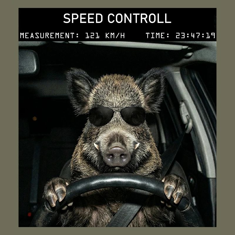 Wildschwein Geschwindikeit Kontrolle