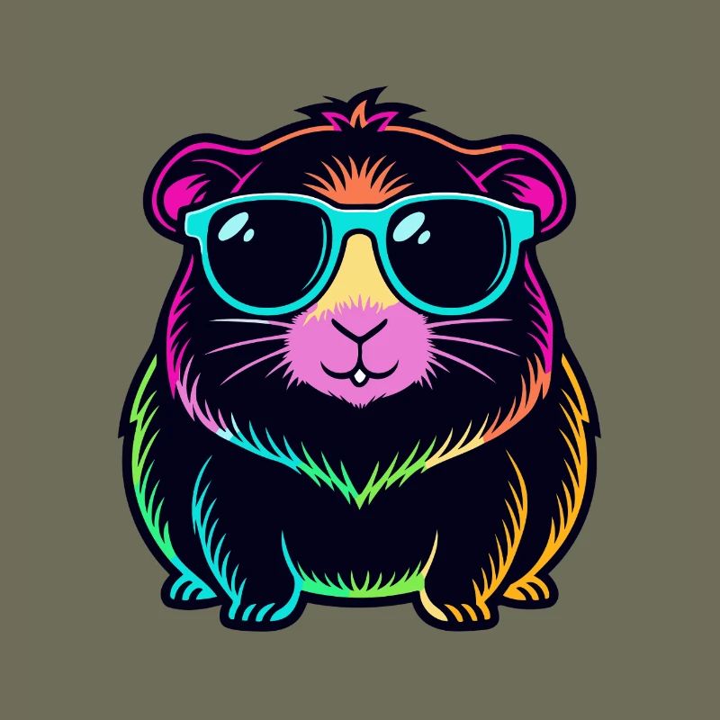 Neon-Regenbogen-Hamsterbrille