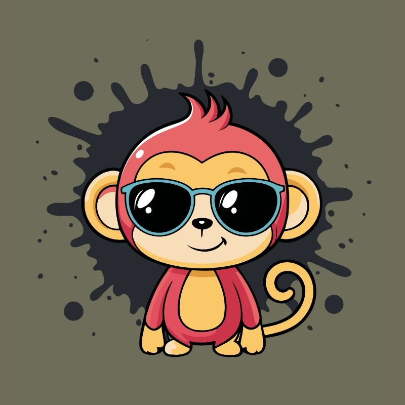 Monkey chic splash black glasses
