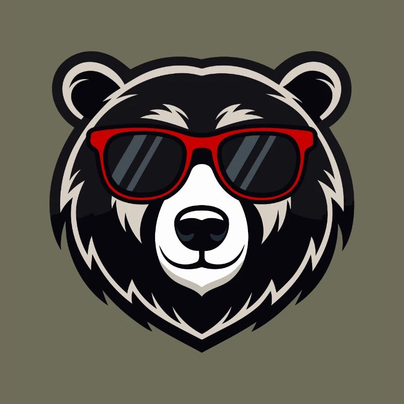 Cool teddy bear red glasses
