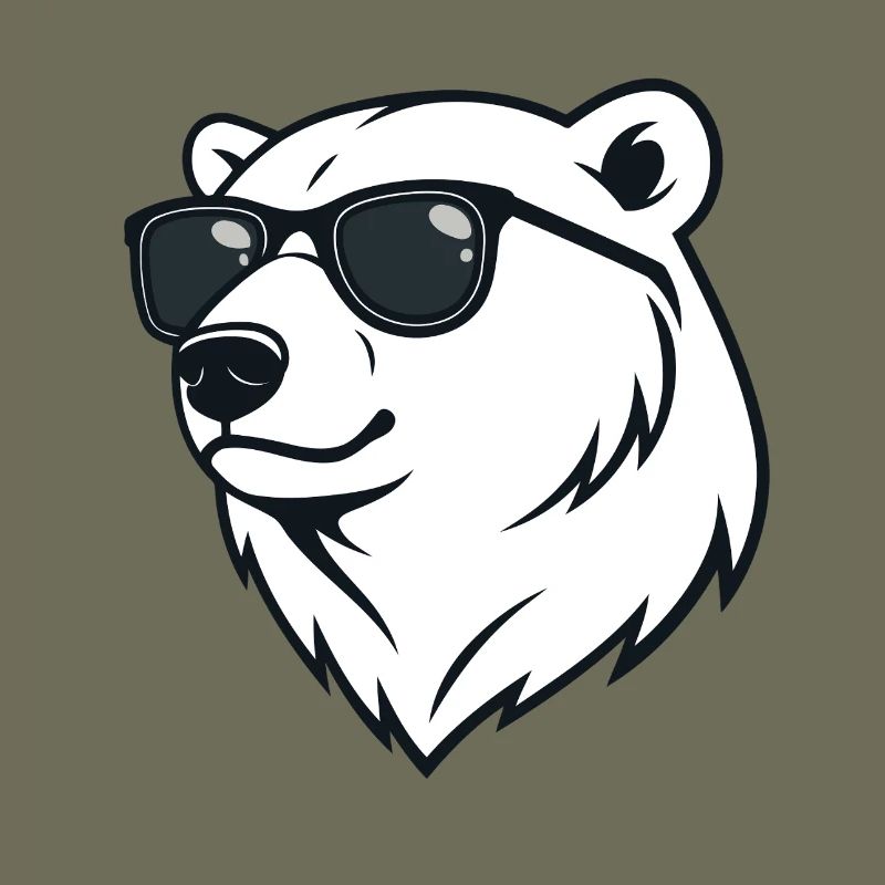 Eisbär Dunkle Brille