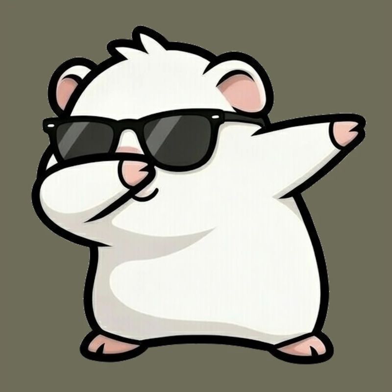 Dabbing guinea pig white