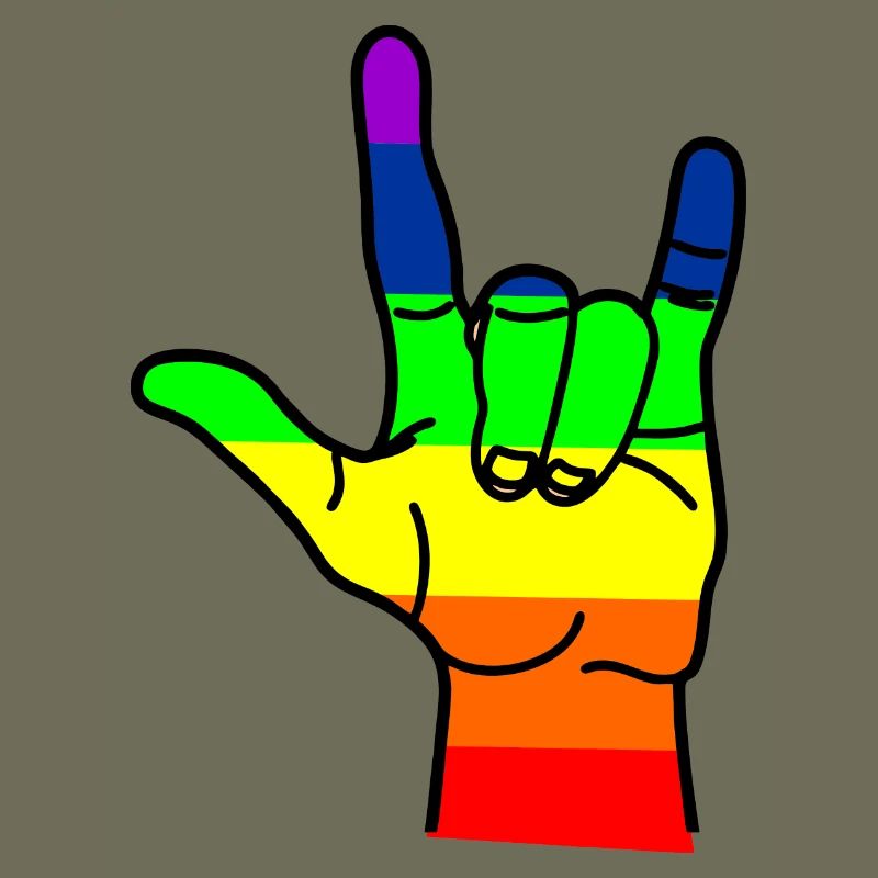 Rainbow hand respect