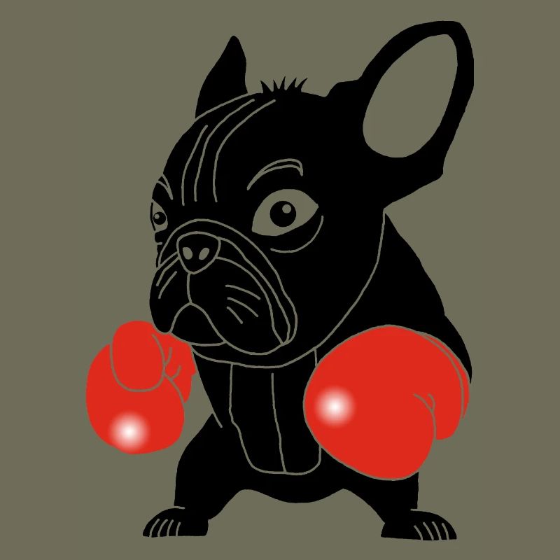 Schwarzer Hundeboxer