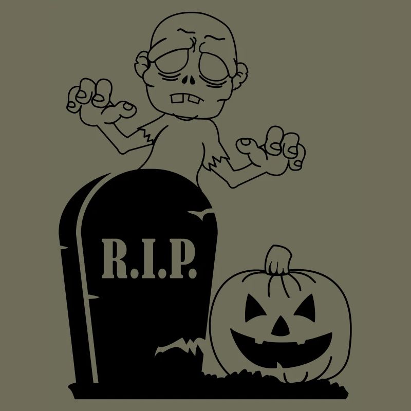 rip pumpkin zombie