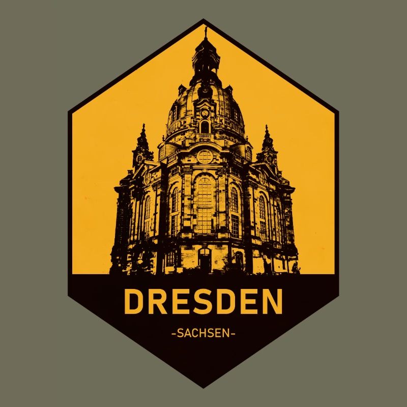Dresden Architecture Icon Yellow