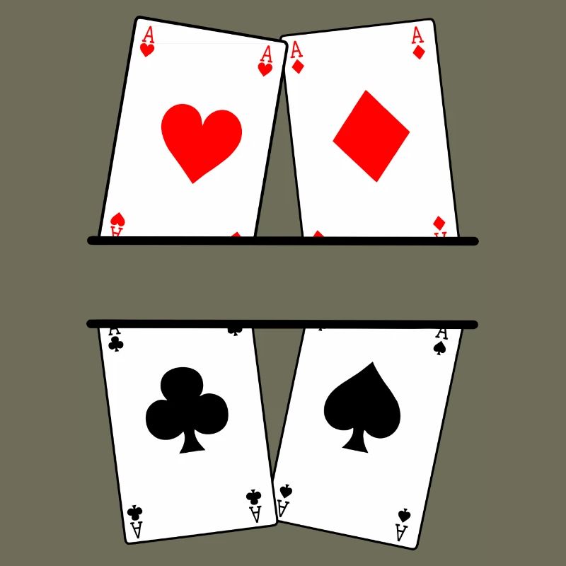 Textbanner mit vier Assen