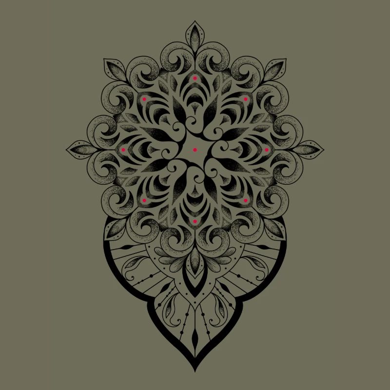 Mandala graphique dot work
