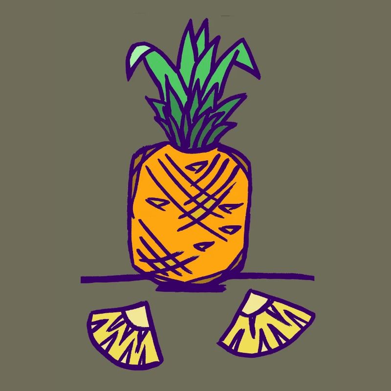 Ananas mit Scheiben