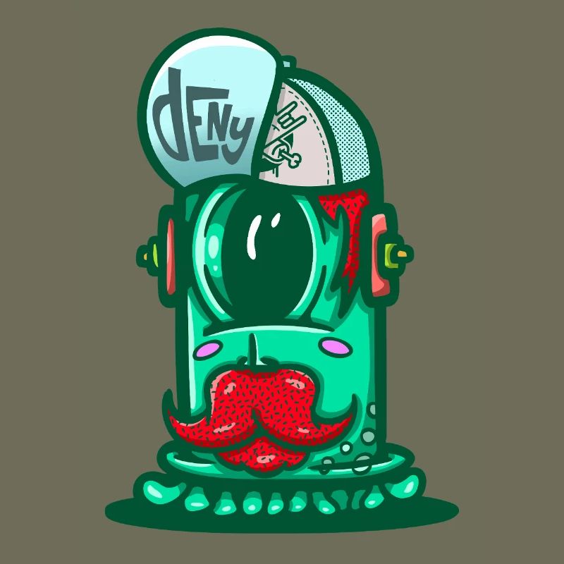 Casque Spatial Vert avec Moustache