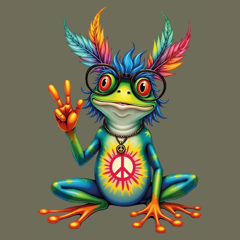 Peaceful Hippie Frog
