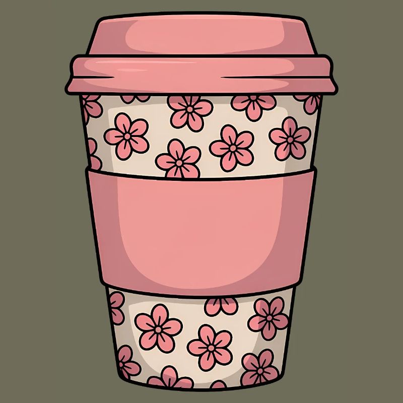 Blumenfarbene Kaffeetasse
