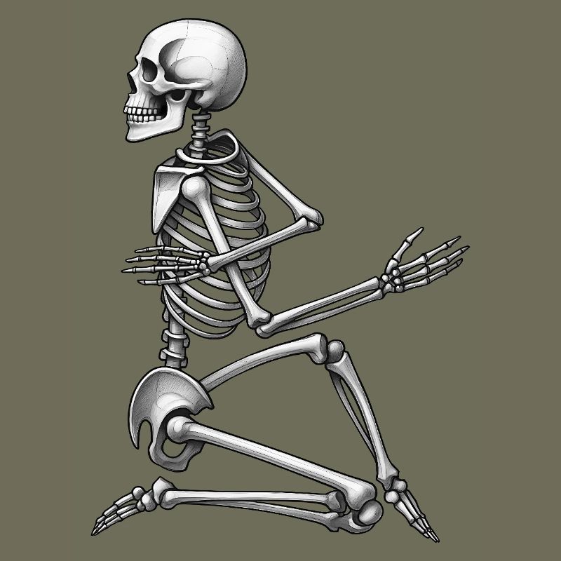 SKELETON DANCER - black & white