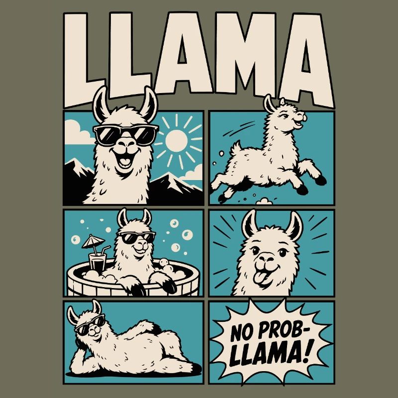 Chill Llama Comic Design
