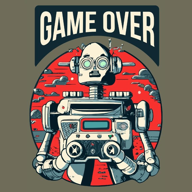Spiel vorbei Roboter