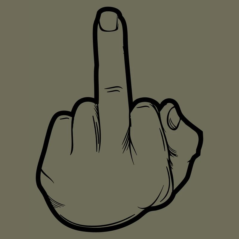 Hand middle finger