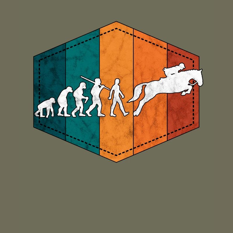 Cavalier évolution chevaux rétro