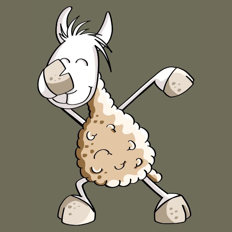 Dab Dance Lama - Dabbing Alpaca - Fun Comic