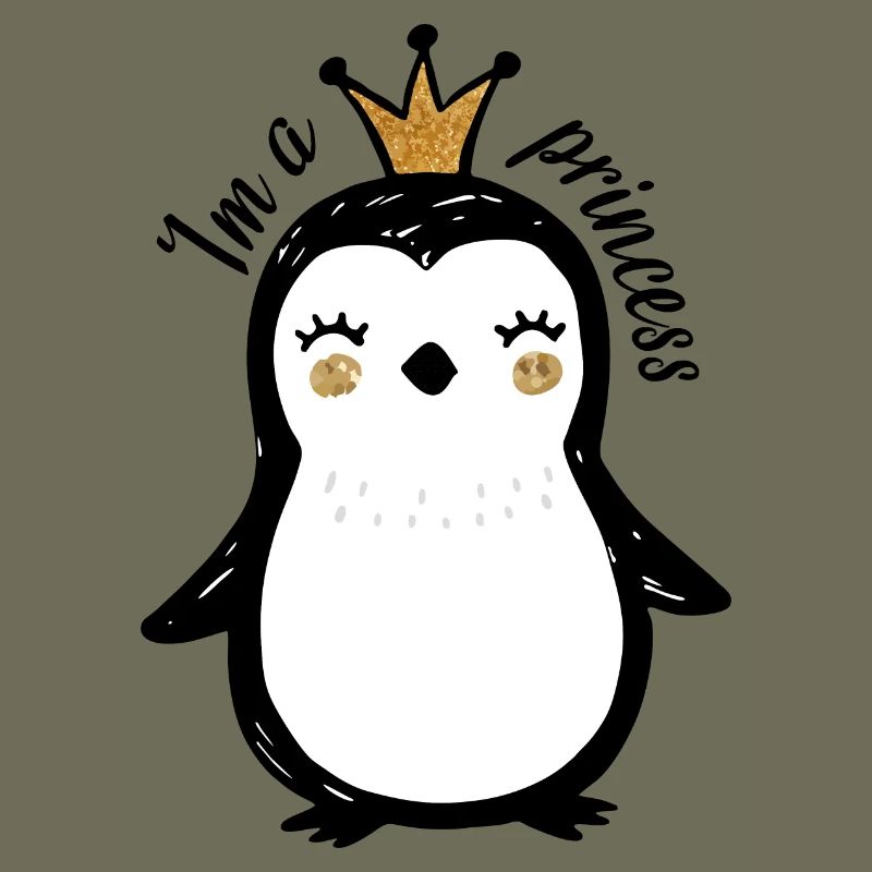 Conception mignonne de la reine des pingouins