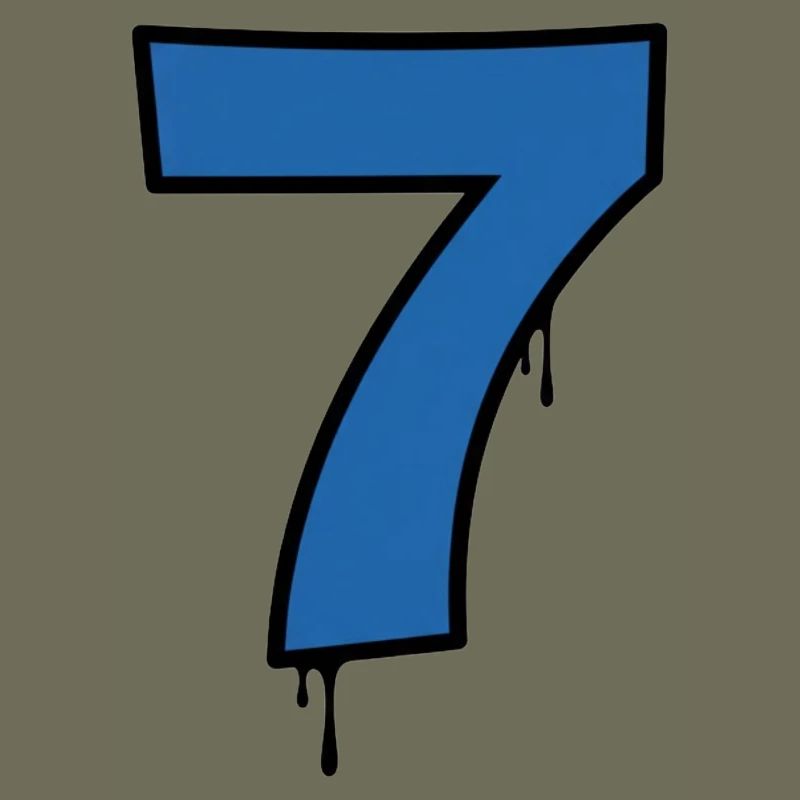 Graffiti Seven Blue Drops