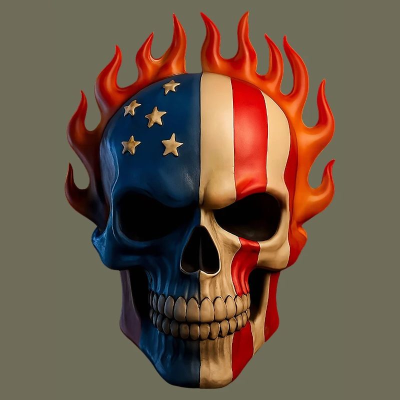 Flammende Flagge Schädel