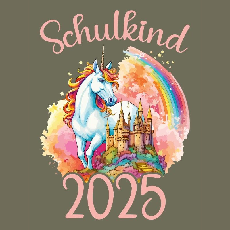Schulkind 2025 Einhorn Einschulung Schule Schüler