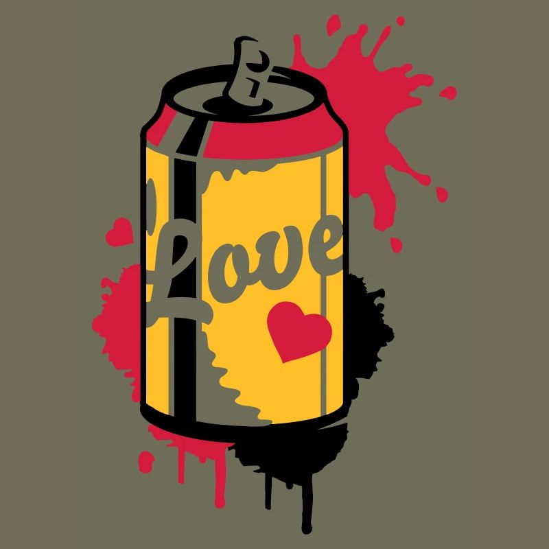 canette de soda ouverte dans un style graffiti