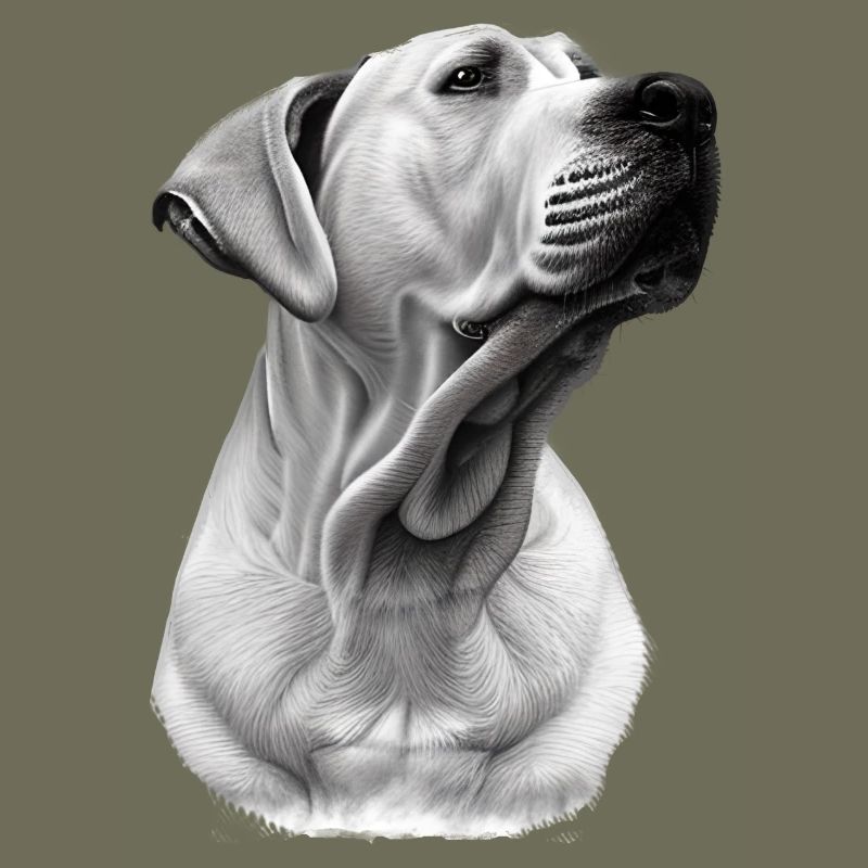 Fier blond labrador