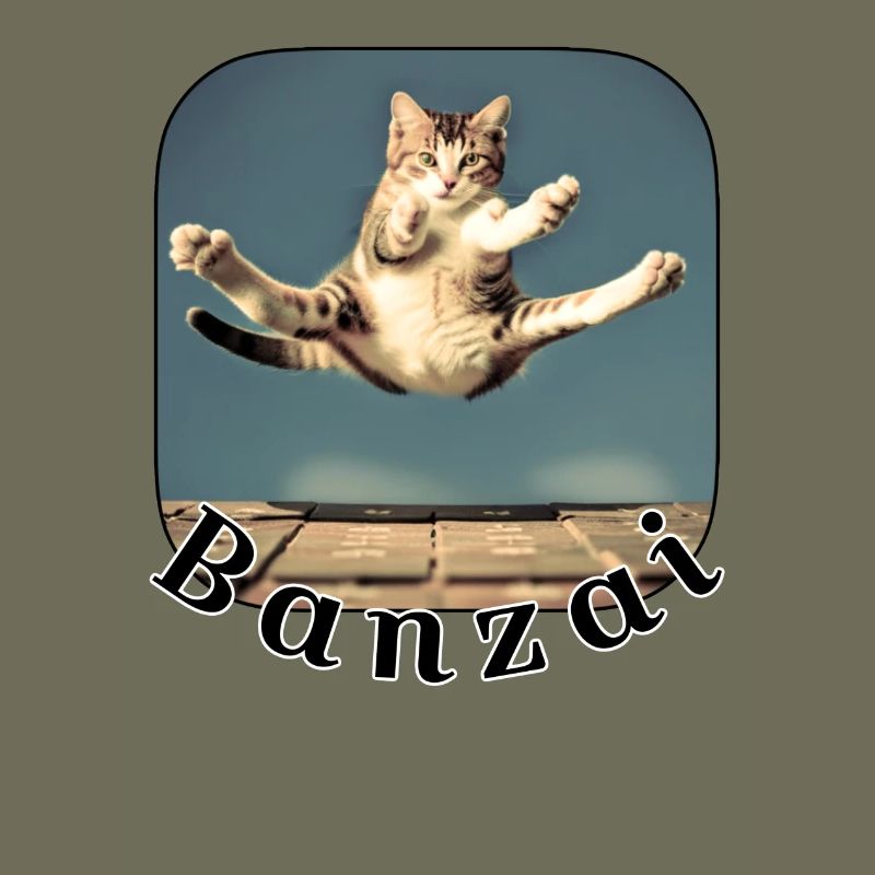 Jumping cat over keyboard