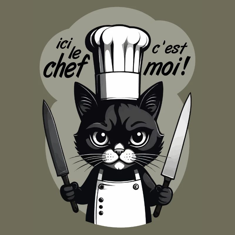 Ich bin der Koch hier! Cat Humor Chef Küche