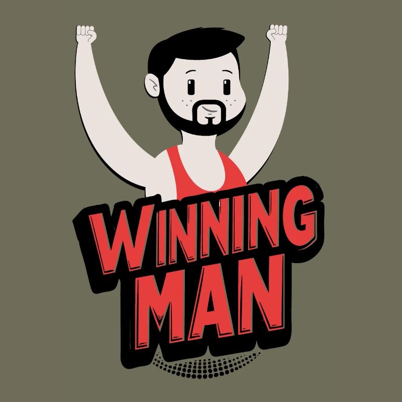 winning man