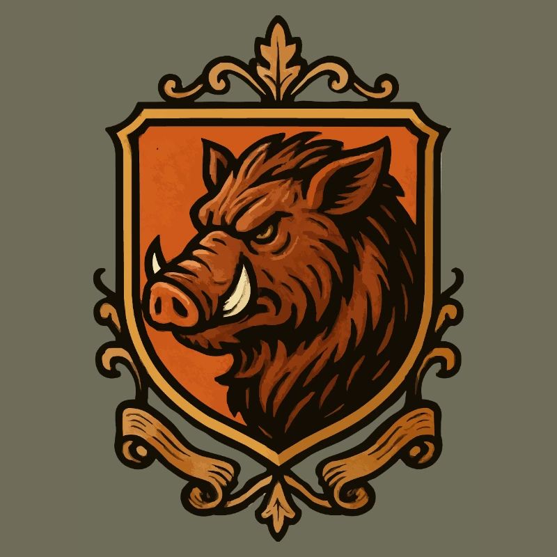 Eber-Wappen Wildschwein